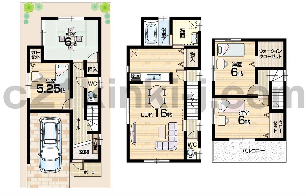 Floor plan. 26,900,000 yen, 3LDK + S (storeroom), Land area 70.02 sq m , Building area 106.11 sq m floor plan