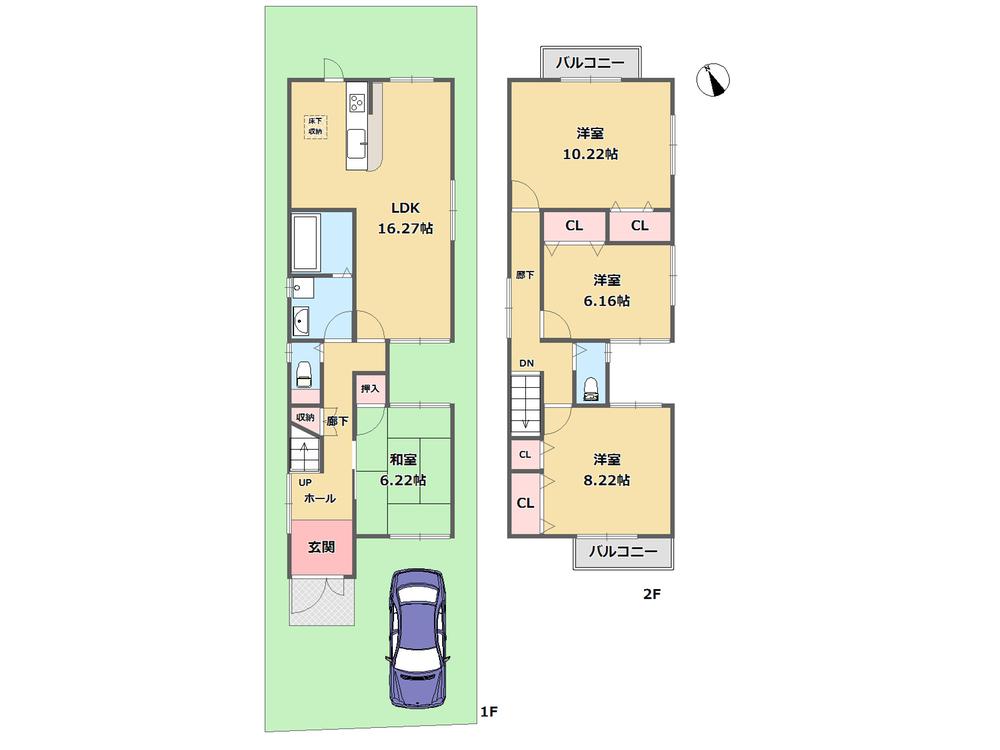 Floor plan. (No. 5 land plan), Price 31 million yen, 4LDK, Land area 111.65 sq m , Building area 110.7 sq m