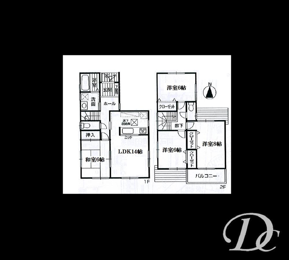 Floor plan. (No. 4 locations), Price 34,300,000 yen, 4LDK, Land area 100 sq m , Building area 95.58 sq m