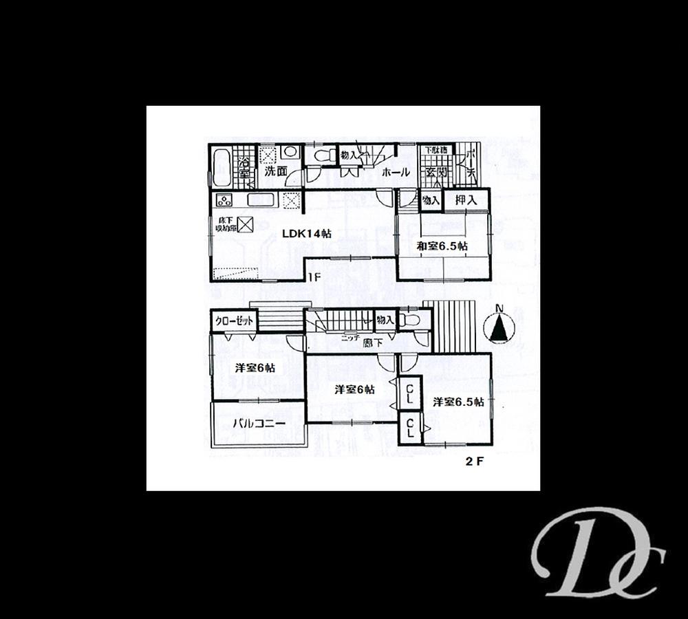 Floor plan. (No. 6 locations), Price 33,800,000 yen, 4LDK, Land area 114.69 sq m , Building area 95.58 sq m