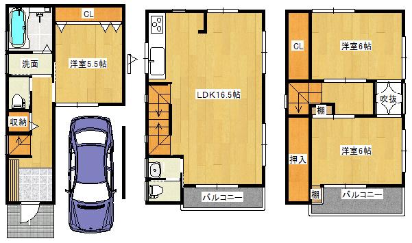 Floor plan. 29,800,000 yen, 3LDK, Land area 52.39 sq m , Building area 94.56 sq m   ◆ Floor plan