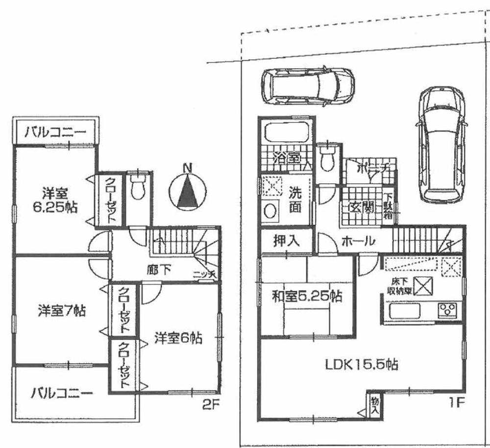 Floor plan. 26,800,000 yen, 4LDK, Land area 105.9 sq m , Building area 95.57 sq m