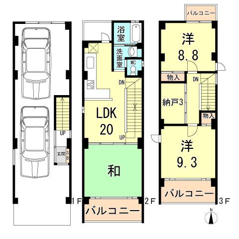 Floor plan. 25,800,000 yen, 2LDK+S, Land area 74.77 sq m , Building area 119.77 sq m