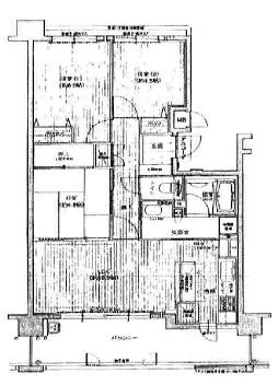Floor plan. 3LDK, Price 23.8 million yen, Occupied area 63.99 sq m , Balcony area 13.12 sq m