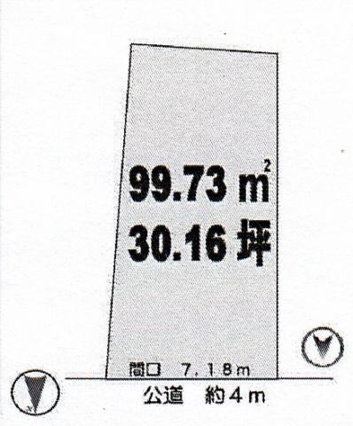 Compartment figure. Land price 18.5 million yen, Land area 99.73 sq m