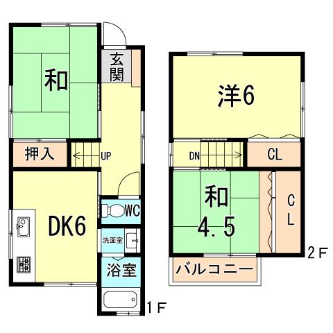Floor plan. 15.8 million yen, 3DK, Land area 49.91 sq m , Building area 53.92 sq m