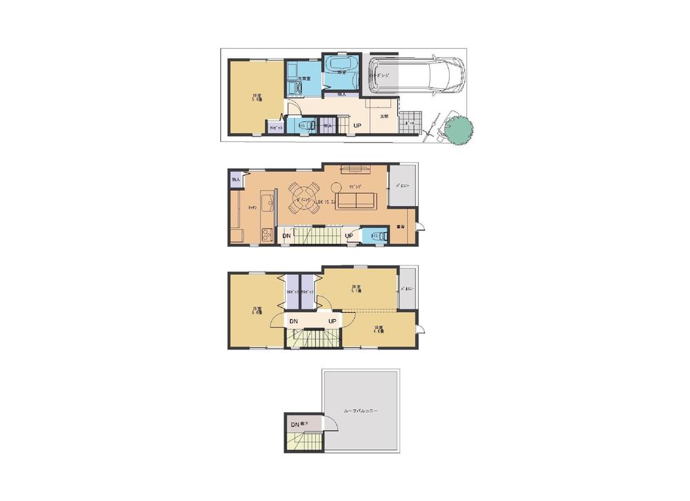 Floor plan. 26,990,000 yen, 4LDK, Land area 53.12 sq m , Building area 98.52 sq m