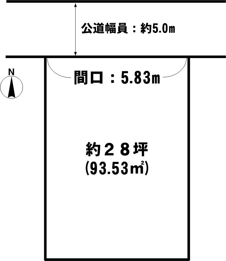 Compartment figure. Land price 21.1 million yen, Land area 93.53 sq m
