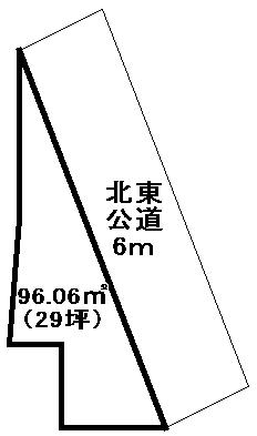 Compartment figure. Land price 9 million yen, Land area 96.06 sq m