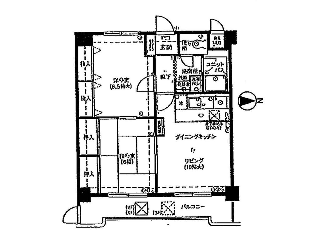 Floor plan. 2LDK, Price 12.8 million yen, Footprint 54 sq m , Indoor balcony area 6 sq m facing east has become the properties that enjoy gardening there is a balcony and private garden!