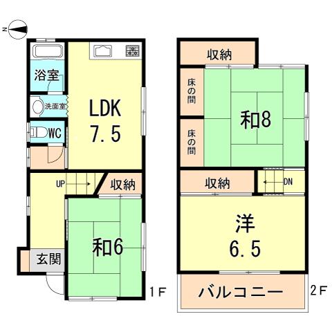Floor plan. 10.9 million yen, 4LDK, Land area 59.86 sq m , Building area 64.26 sq m