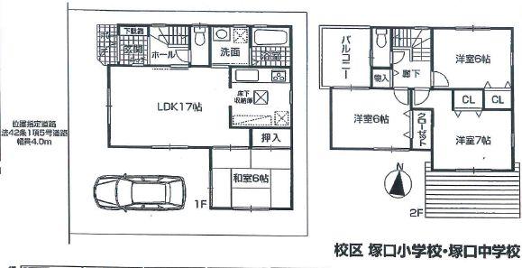 Floor plan. 30,800,000 yen, 4LDK, Land area 104.01 sq m , Building area 94.77 sq m floor plan