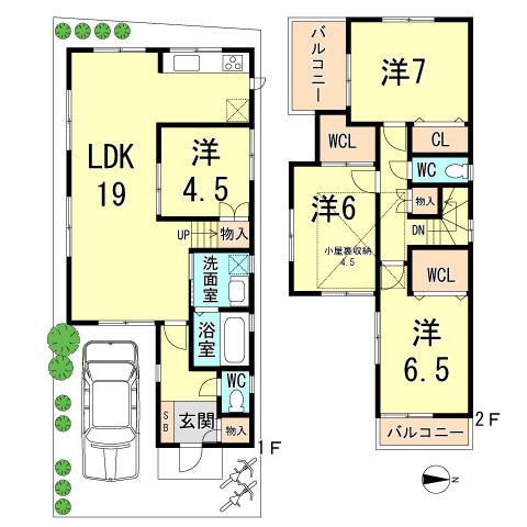 Floor plan. 39,800,000 yen, 4LDK, Land area 90.04 sq m , Building area 100.62 sq m