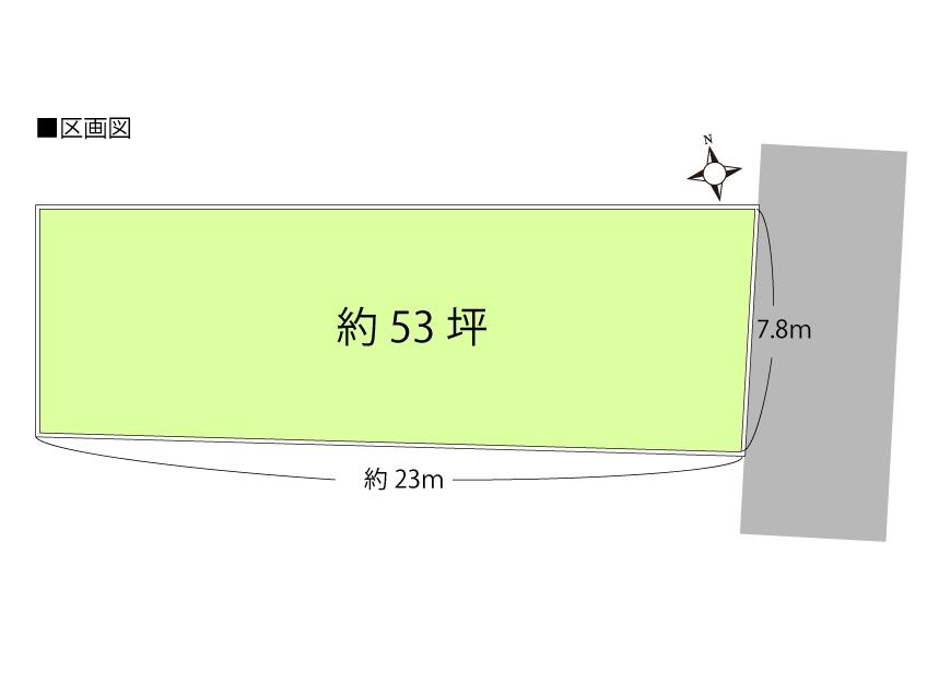 Compartment figure. Land price 21 million yen, Land area 175.34 sq m