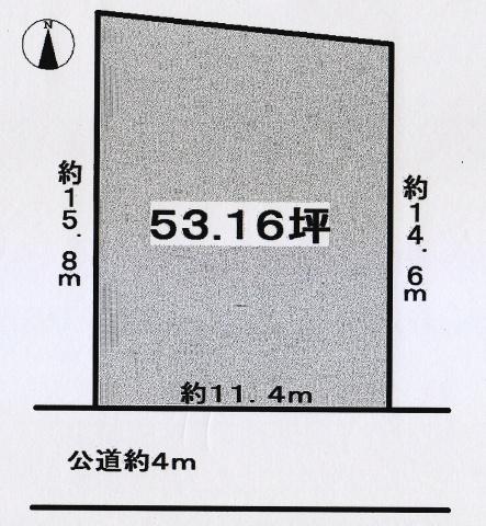 Compartment figure. Land price 34,700,000 yen, Land area 175.74 sq m