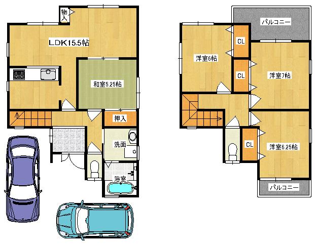 Floor plan. 26,800,000 yen, 4LDK, Land area 105.91 sq m , Building area 95.57 sq m   ◆ Floor plan