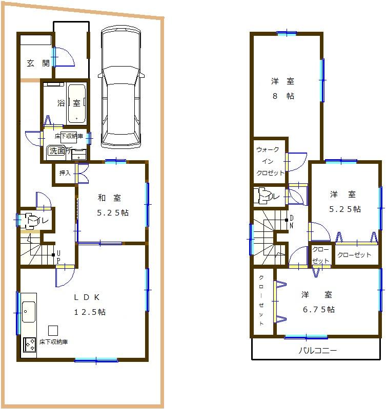 Floor plan. (No. 3 locations), Price 29,800,000 yen, 4LDK, Land area 97.69 sq m , Building area 97.71 sq m