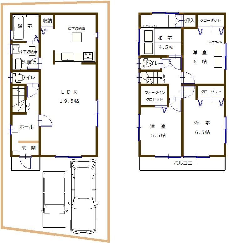 Floor plan. (No. 4 locations), Price 33,800,000 yen, 4LDK, Land area 101.76 sq m , Building area 99.36 sq m