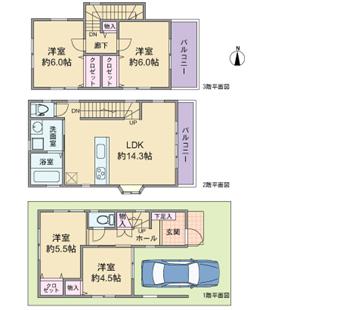 Floor plan. 26,900,000 yen, 4LDK, Land area 58.43 sq m , Building area 91.12 sq m floor plan