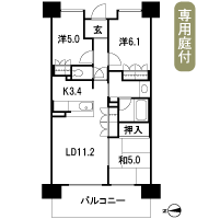Floor: 3LDK, the area occupied: 68.3 sq m, Price: 21.7 million yen