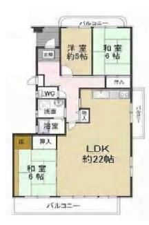 Floor plan. 3LDK, Price 18,800,000 yen, Occupied area 89.73 sq m , Balcony area 18.25 sq m