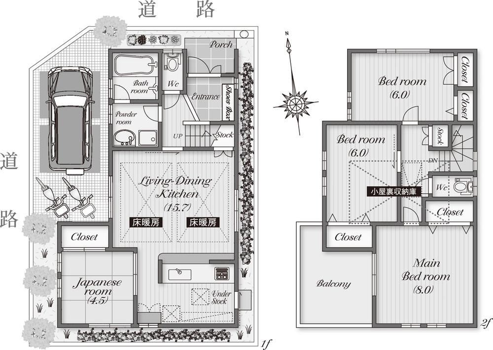 Building plan example (floor plan). Building reference plan view