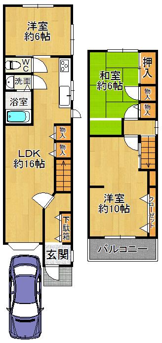 Floor plan. 19,800,000 yen, 3LDK, Land area 80.96 sq m , Building area 81 sq m