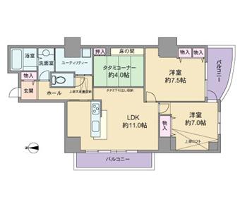 Floor plan. 3LDK, Price 26,800,000 yen, Occupied area 86.94 sq m , Balcony area 11.81 sq m floor plan