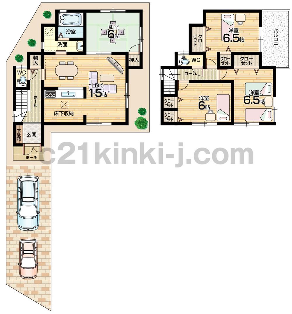 Floor plan. 31,800,000 yen, 4LDK, Land area 113.57 sq m , Building area 93.15 sq m floor plan