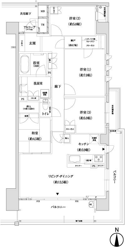 Floor: 4LDK + N + W, the occupied area: 90.87 sq m, Price: TBD
