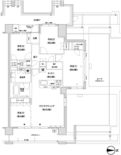 Floor: 4LDK + N + 2W, occupied area: 93.17 sq m, Price: TBD