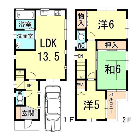 Floor plan. 21.9 million yen, 4LDK, Land area 68.79 sq m , Building area 76.14 sq m