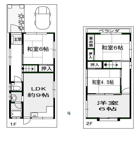 Floor plan. 16.8 million yen, 4LDK, Land area 72.54 sq m , Building area 69.39 sq m