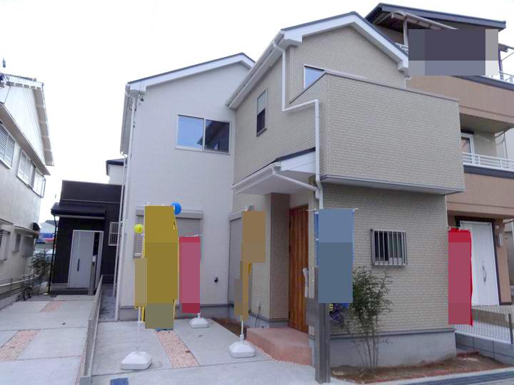 Local appearance photo. Sunny home in the parking space of the photo left (south) of the back of the house