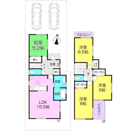 Floor plan. 35,800,000 yen, 4LDK, Land area 118.22 sq m , Building area 95.57 sq m