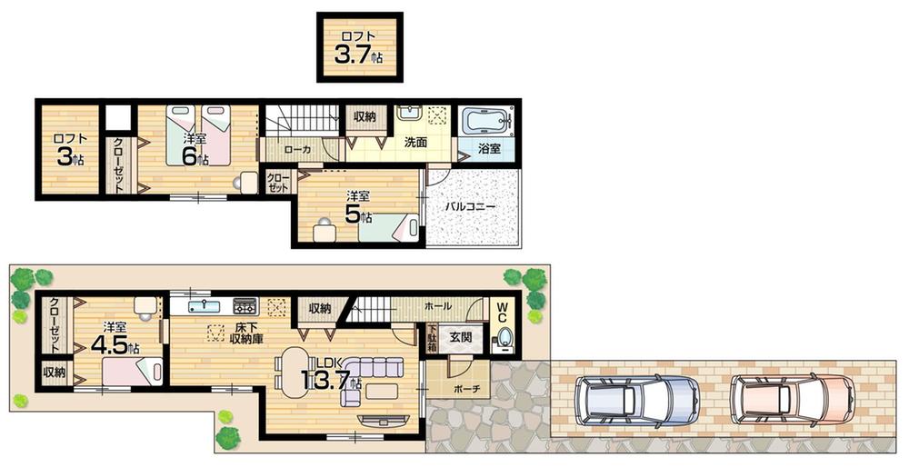 Floor plan. 24,900,000 yen, 3LDK + S (storeroom), Land area 101.5 sq m , Building area 78.97 sq m   [No. 8 locations] 