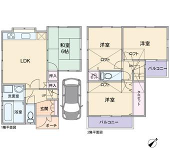 Floor plan. 16.5 million yen, 4LDK, Land area 68.03 sq m , Building area 76.01 sq m floor plan