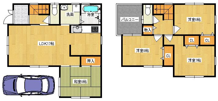 Floor plan. 30,800,000 yen, 4LDK, Land area 104.01 sq m , Building area 94.77 sq m   ◆ Floor plan
