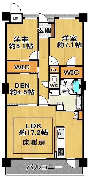 Floor plan. 2LDK + S (storeroom), Price 37,900,000 yen, Occupied area 81.22 sq m , Balcony area 12.6 sq m