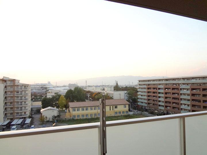 Balcony. You views of the Rokko Mountains from the balcony