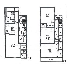 Floor plan. (No. 2 locations), Price 32,800,000 yen, 4LDK, Land area 97.41 sq m , Building area 95.57 sq m