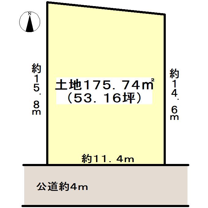 Compartment figure. Land price 34,700,000 yen, Land area 175.74 sq m