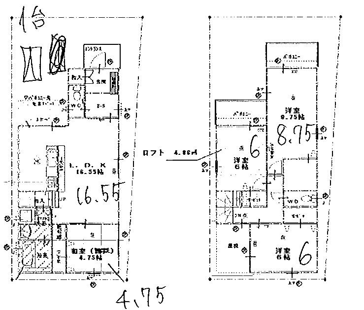 Floor plan. (A No. land), Price 33,800,000 yen, 4LDK, Land area 95.45 sq m , Building area 103.43 sq m