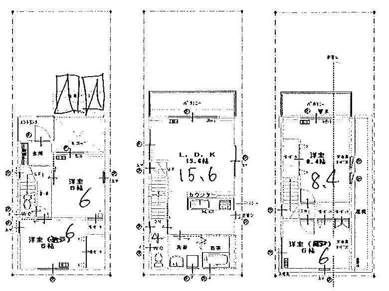 Floor plan. (C No. land), Price 31,800,000 yen, 4LDK, Land area 74.63 sq m , Building area 105.37 sq m