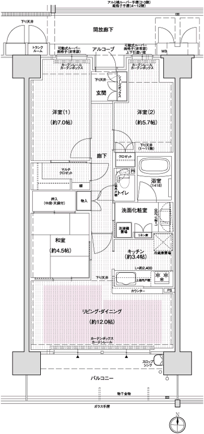 Floor: 3LDK, occupied area: 75.44 sq m, Price: 31,083,800 yen