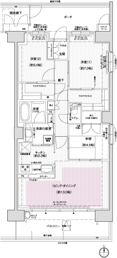 Floor: 3LDK, the area occupied: 79.1 sq m, Price: 34,772,600 yen