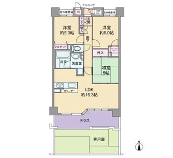 Floor plan. 3LDK, Price 29,800,000 yen, Occupied area 71.58 sq m floor plan