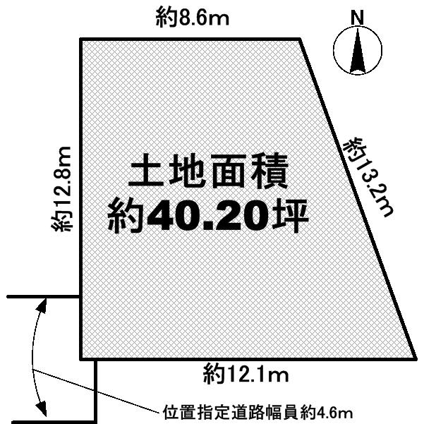 Compartment figure. Land price 29,800,000 yen, Land area 132.9 sq m