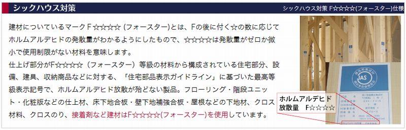 Construction ・ Construction method ・ specification. Building materials F ☆  ☆  ☆  ☆ We are using the (Forster). 