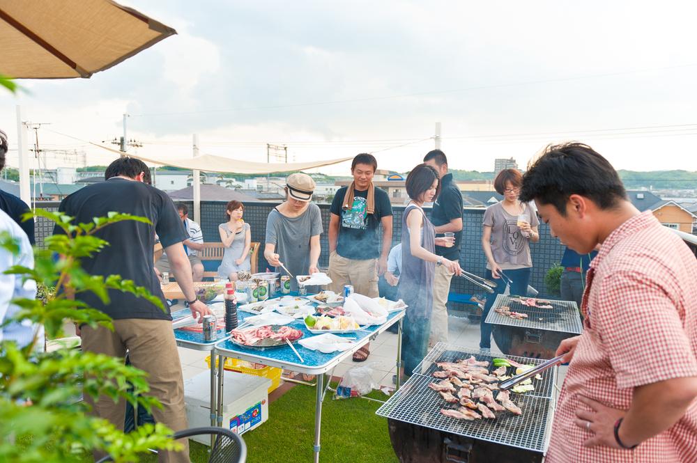 Other. Rooftop life example BBQ party